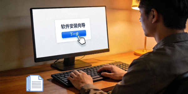 Windows系统安装向导界面，显示用户正在点击下一步按钮